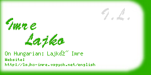 imre lajko business card